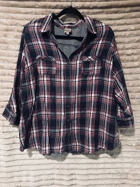 Como Vintage cozy Plaid Button-Down Shirt